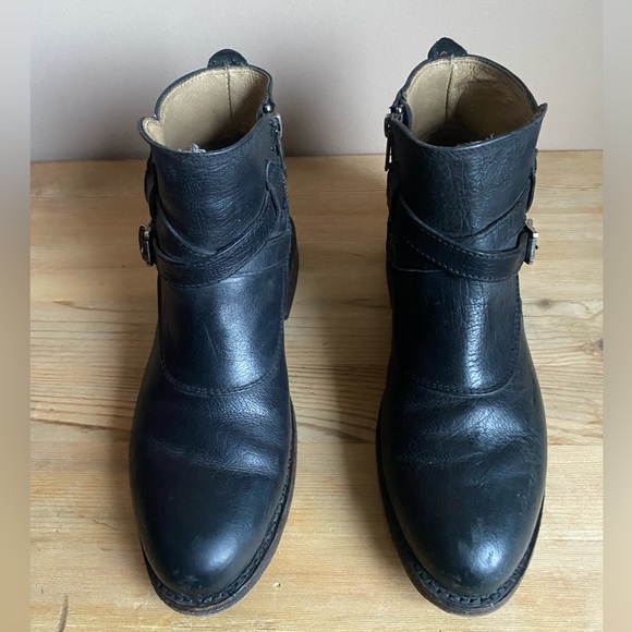 Frye Jayden Cross Strap Leather Boots - Picture 4 of 12